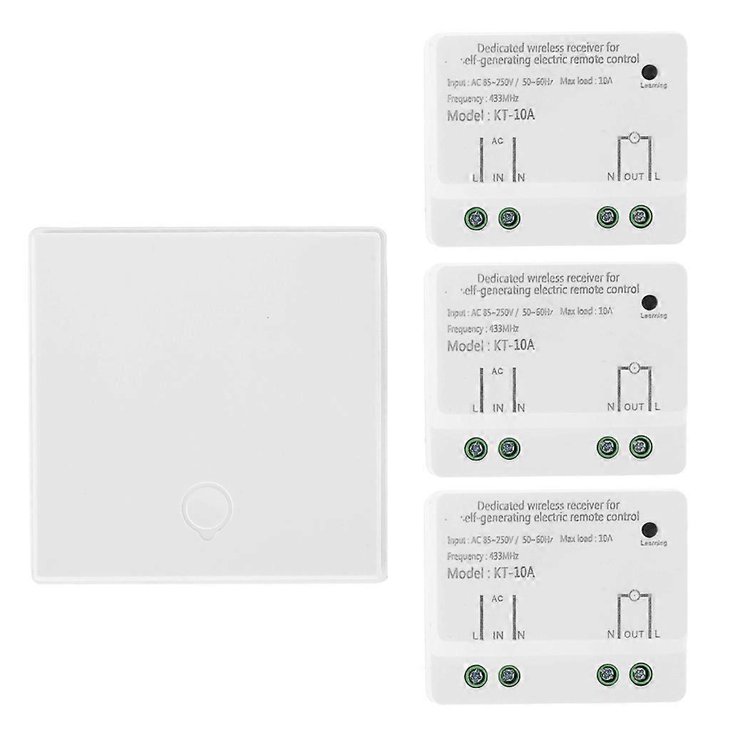 Wireless Self-powered Outdoor Doorbell No Battery Required Waterproof Transmitter 433MHz Receiver for Home
