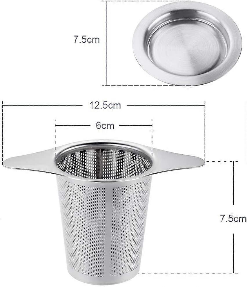 2PCS Tea Filter Fine Hole Stainless Steel Tea Infuser Tea Strainer with ...