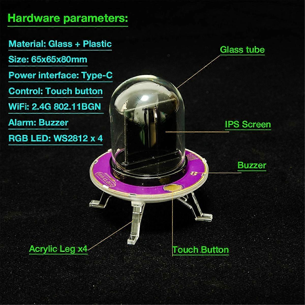 Bitcoin RGB Nixie Tube Clock Smart WIFI Networked LED Light-Emitting Color Screen DIY Analog Digital Tube Night Light