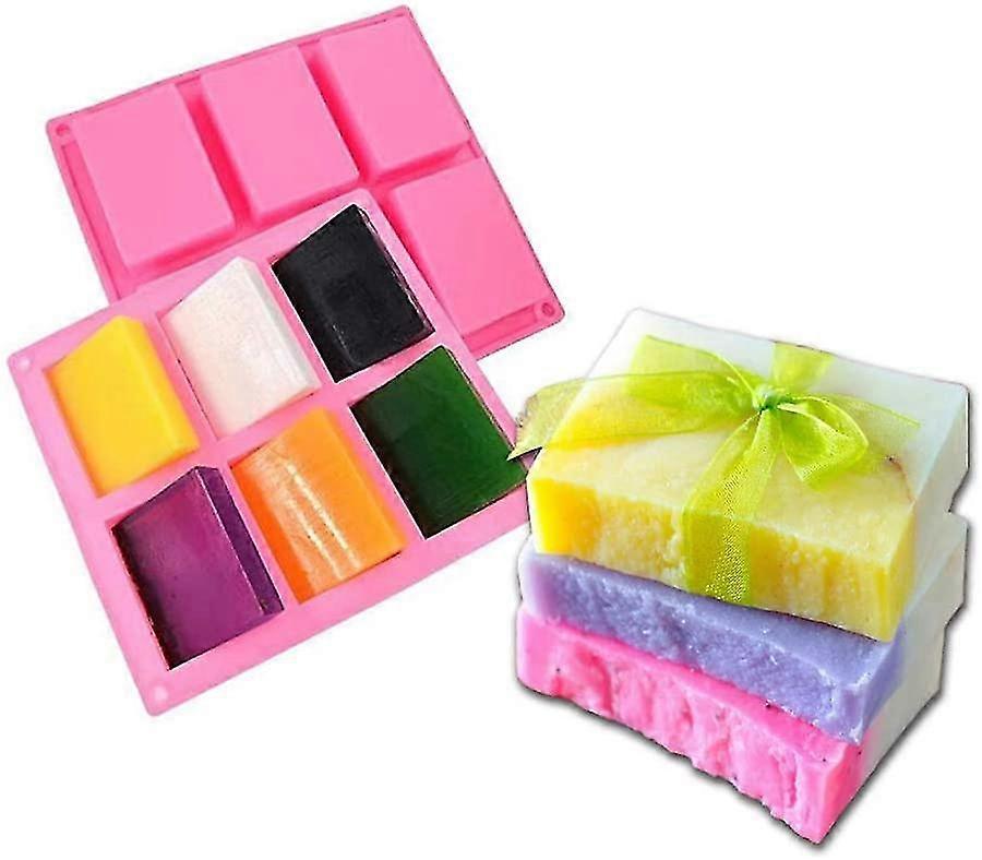 2 Pieces Silicone Mold, Soap Mold, Rectangular Diy Silicone Mold