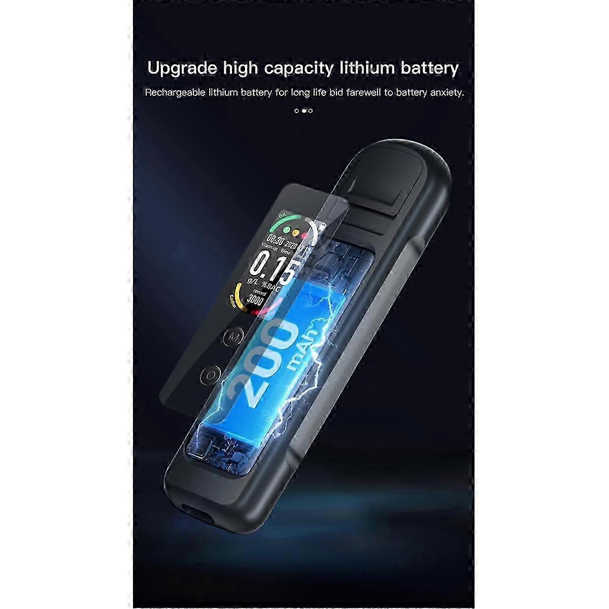Non-contact Alcohol With Led Display Screen Memory Function 50 Groups Data Storage For Personal White