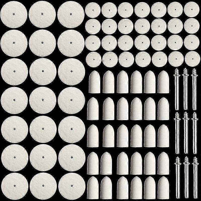88pcs Generic Filz Polishing Pad Buff Saubere Räder & Punkt Dorn Buff für Rotary Dremel Pack