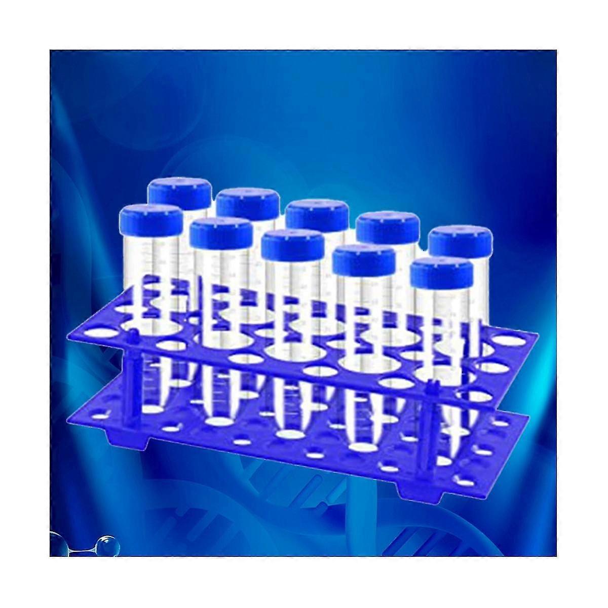 27pcs 50ml Conical Centrifuge Tubes And 28 Well Centrifuge Tube Holder Set, Detachable Plastic Stand For Laboratory A