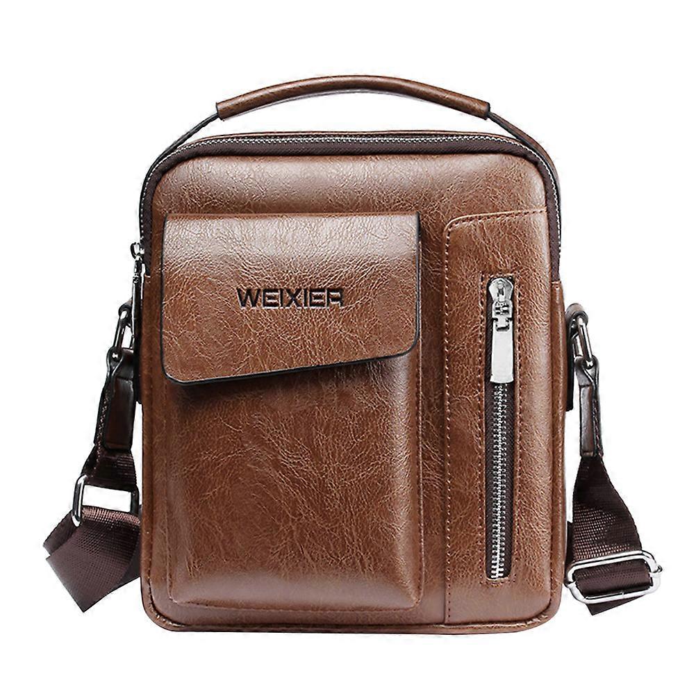 Läder Crossbody Väskor Män Läderväskor Herr Axelväska Läder Läder Messenger Väska Messenger Väskor Män