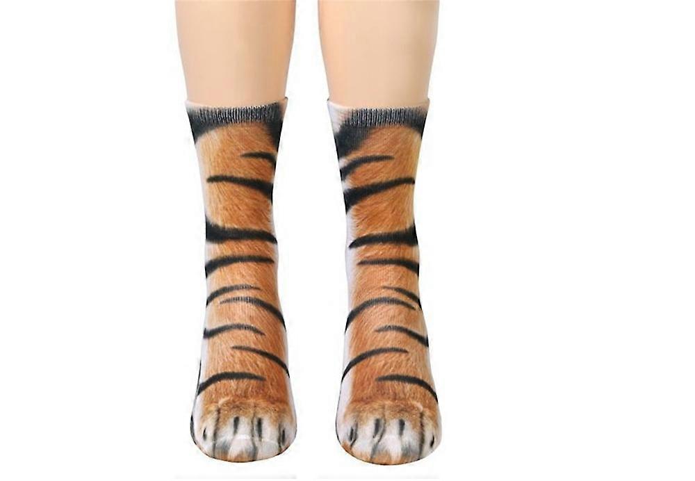 2'li Paket Hayvan Pençeleri Çorap Komik 3D Hayvan Çorapları Çılgın Kedi Kaplan Köpek Pençe Mürettebat Çorapları Yenilik Çorapları