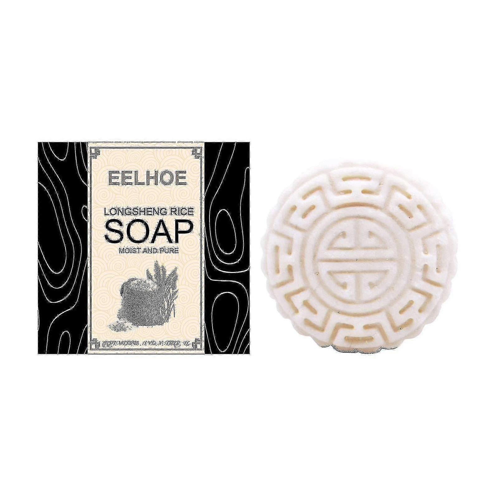 Longsheng Riz Shampooing Savon Apaisant Cuir Chevelu Nettoyant Nourrissant Mizia Soins des cheveux Doux Longsheng Rice Essence Savon Fait Main