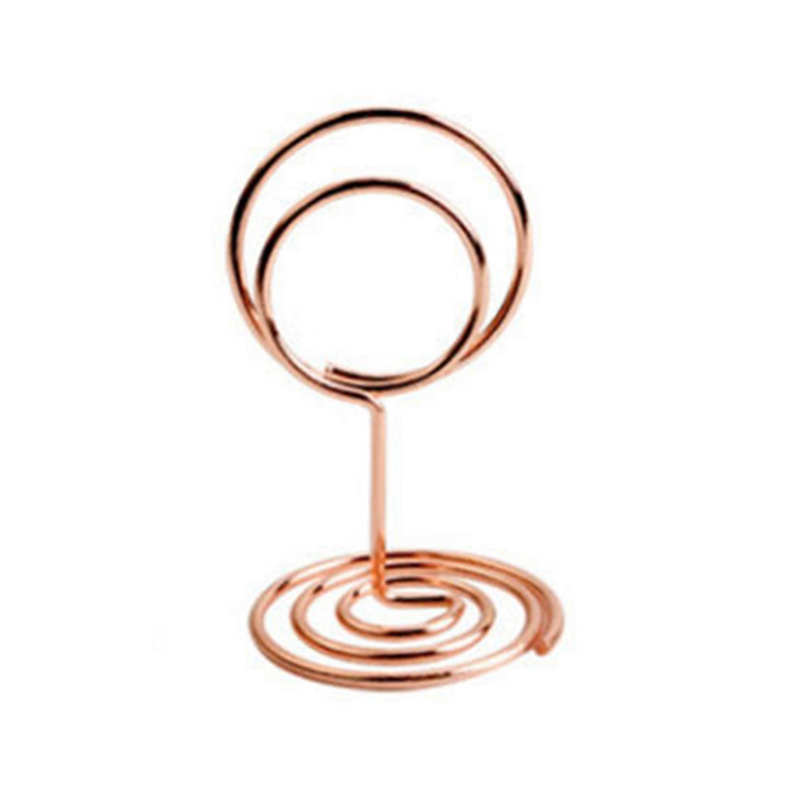 2023 New Hot Note Folder Sign Stands, Table Number Holders Desktop Round Shape, for Wedding Birthday Party Ornaments, Rose Gold