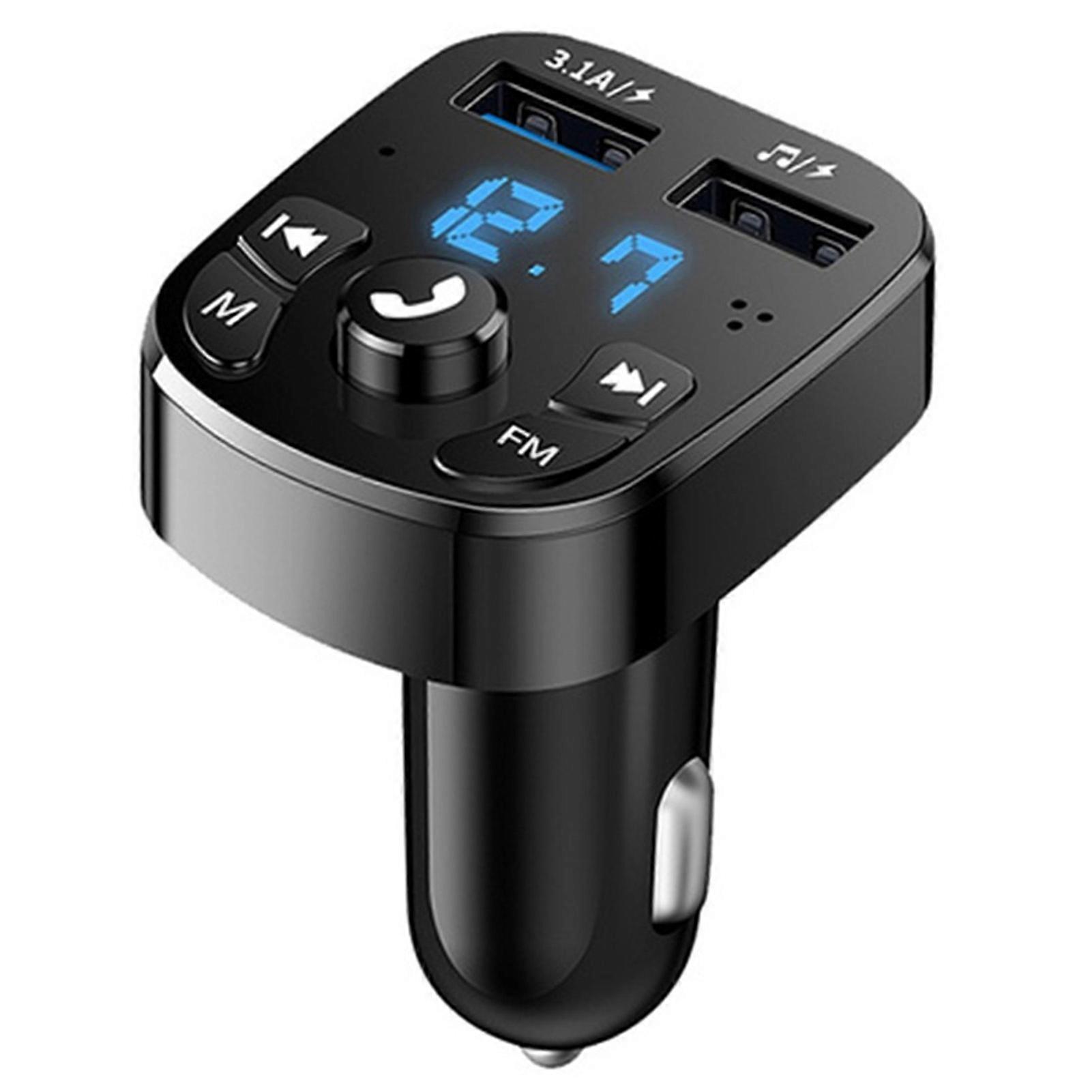 Dual USB Bluetooth-compatible 5.0 Receiver FM Transmitter Car MP3 Player Kit Quick Charger