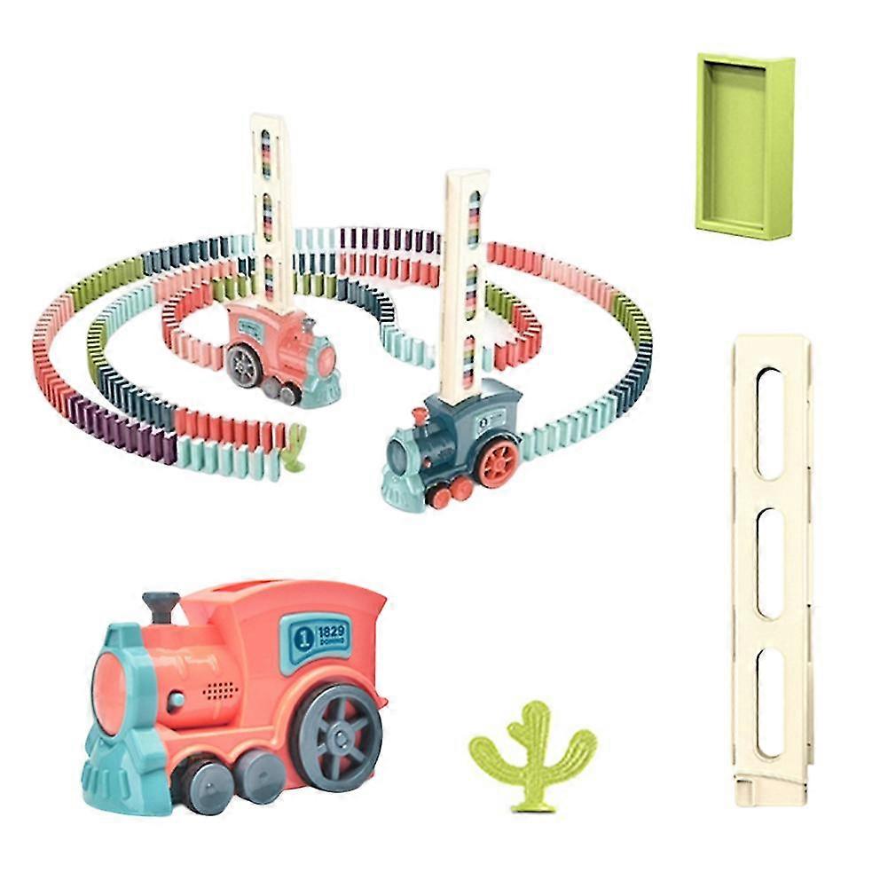 Automatic Dominoes Trains Toy Electric Dominoes Trains Toy Building And Stacking Toy For Kids