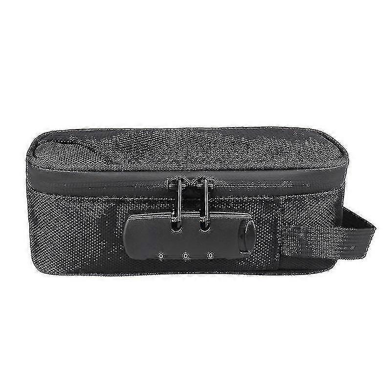 Smoking Smell Proof Stash Case Bag With Combination Lock Carbon Lined Container Organizer For Tobacco Weed Storage Case