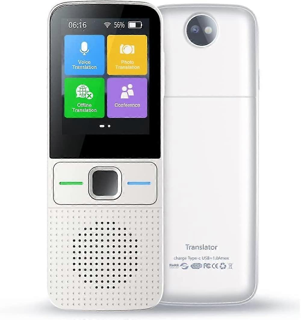 Language Voice Translator Device Portable Smart Translator Two Way Online 137 Languages Real Time, 2.4" Touch Screen