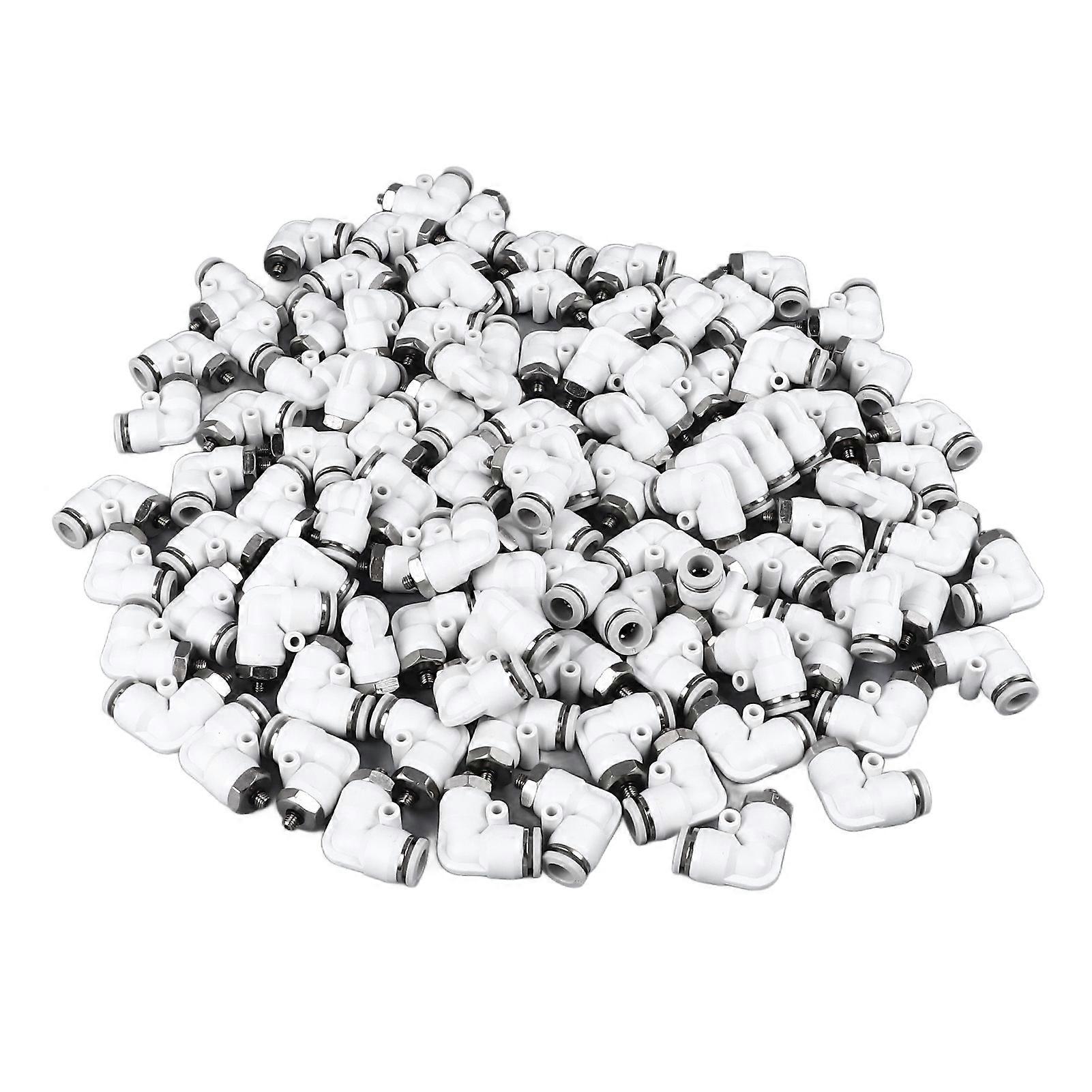 100Pcs Pneumatic Straight Push Quick Release Connector Tube Pipe Push To Connect Fittings