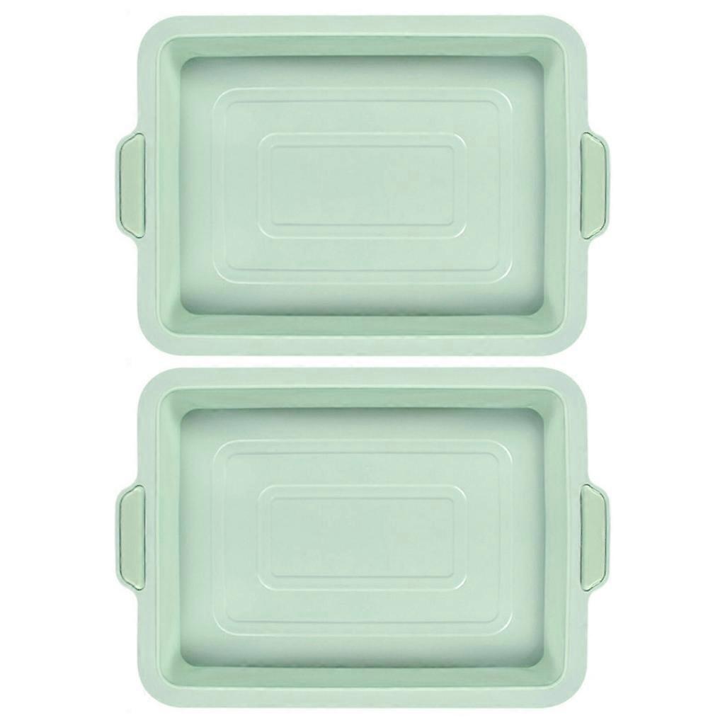 2 Pack Non-stick Cake Pans Multifunctional Convenient Silicone Rectangular Molds