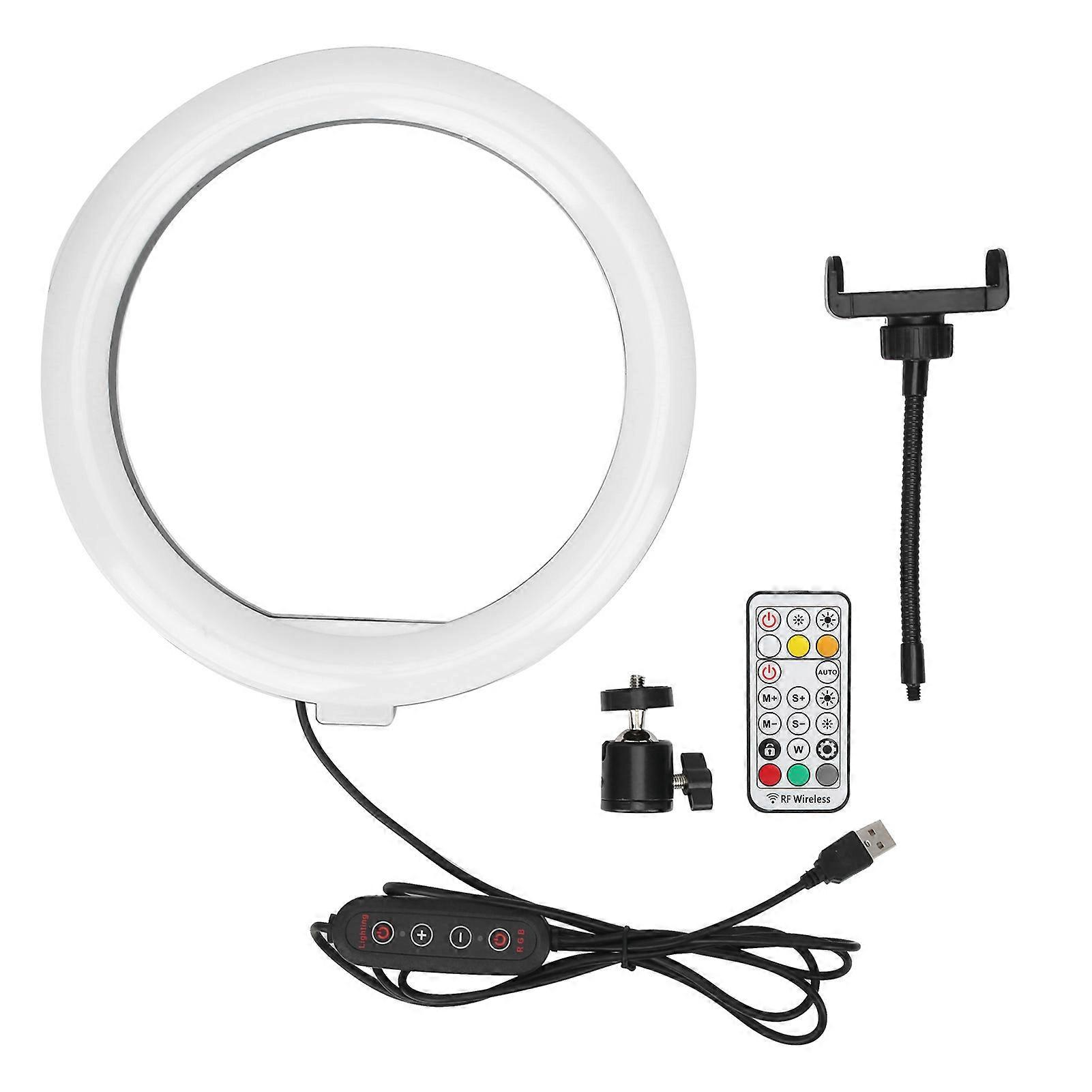 10in Colorful LED Fill Light RGB Ring Light with Phone Clip for Selfie/Photography