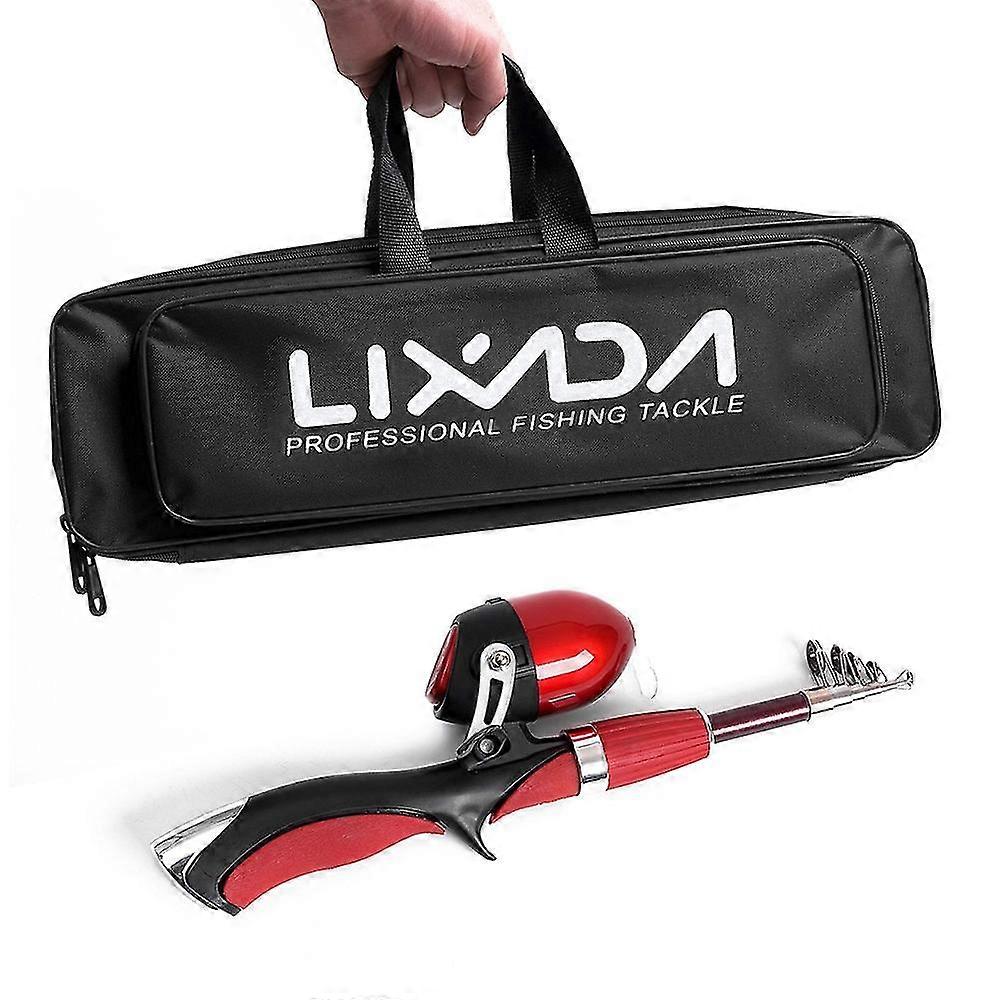 Lixada Portable 1.4m Telescopic Fishing Rod and Closed Fishing Reel Combo