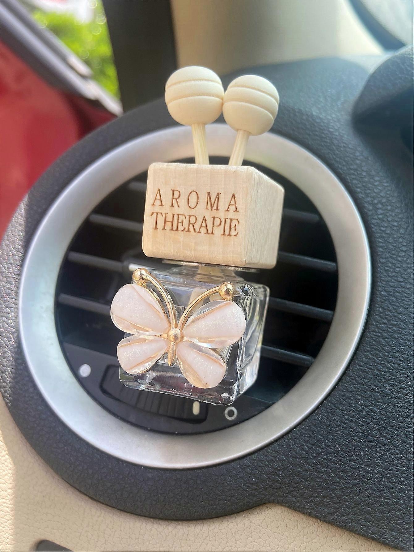 1pc Butterfly Decor Empty Perfume Bottle Design Car Air Outlet Ornament