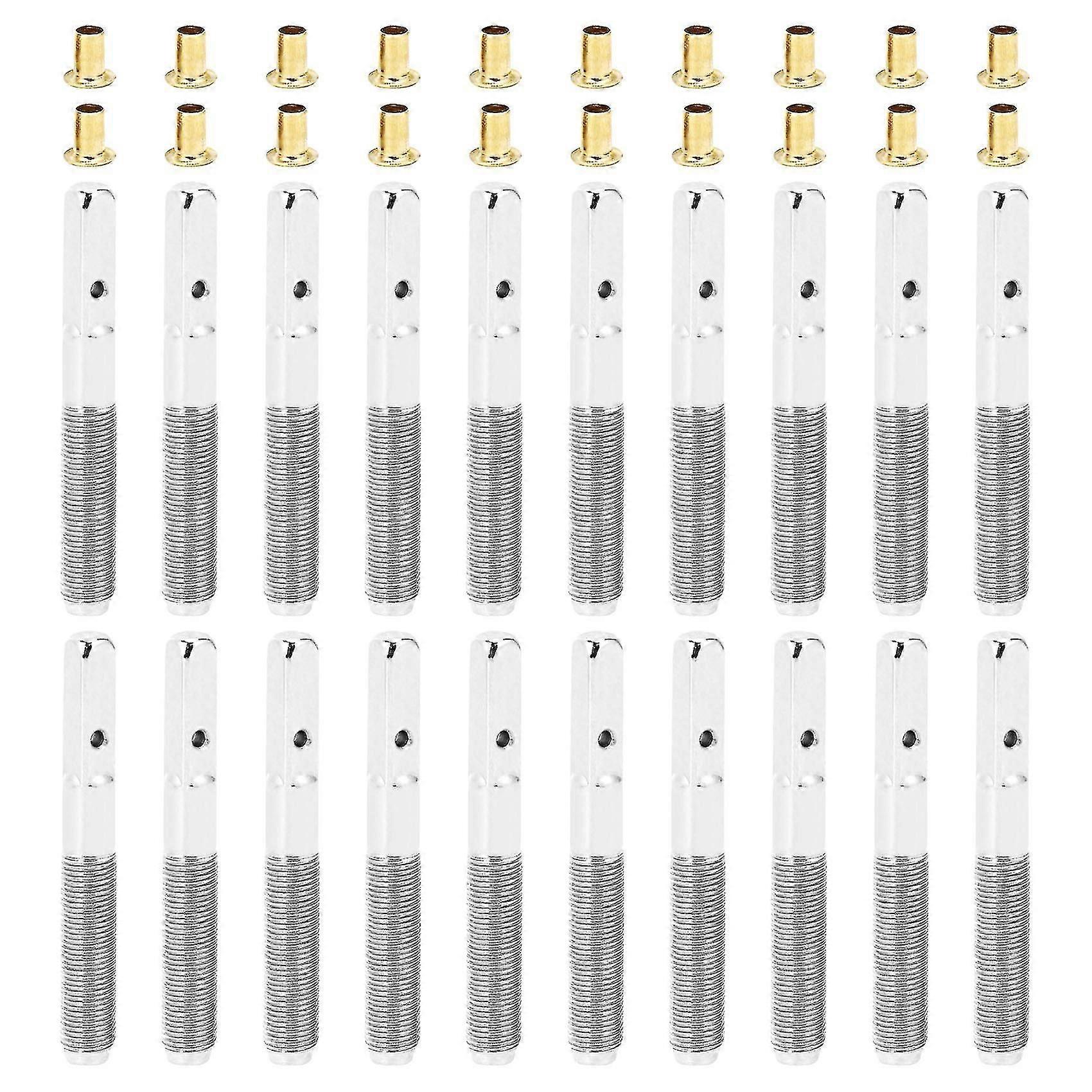 20 Pcs Lyre Harp Tuning Pin Nails With 20 Pcs Rivets Set For Lyre Harp Small Harp Musical Stringed Instrument