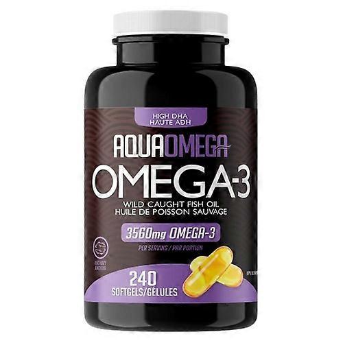 AquaOmega Omega-3 huile de poisson sauvage à haute teneur en DHA 3560 mg 240 unités