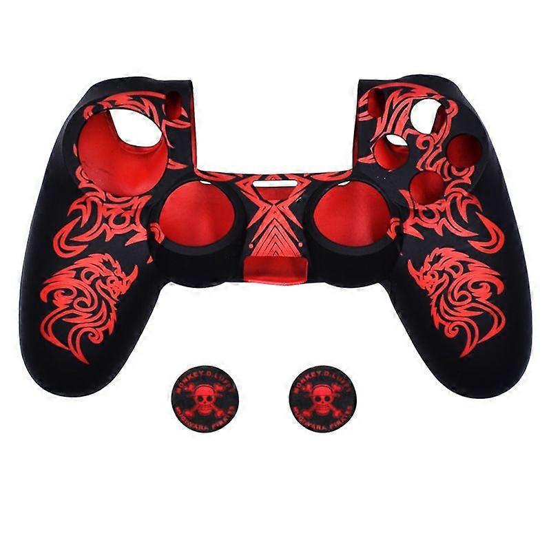 PS4-Controller-Skins, Silikon-Controller-Abdeckung, Hautschutz-kompatibel / PS4 Slim/PS4 Pro-Controller (Daumenkappengriff x 2)
