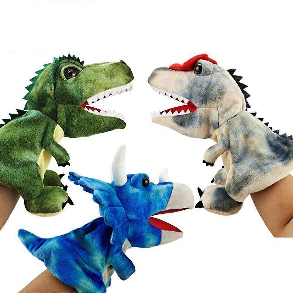 Plush Dino Hand Puppet Stuffed Toys Dinosaur Puppet Show Plush Toy Soft Doll