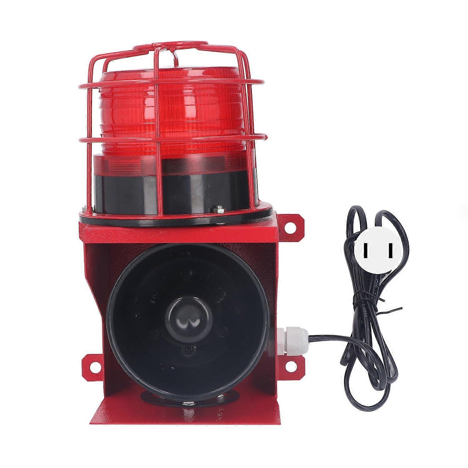 Industrial Sound Light Alarm High Power Siren Horn 115db Security Audible Visual Alarm Wall Installa