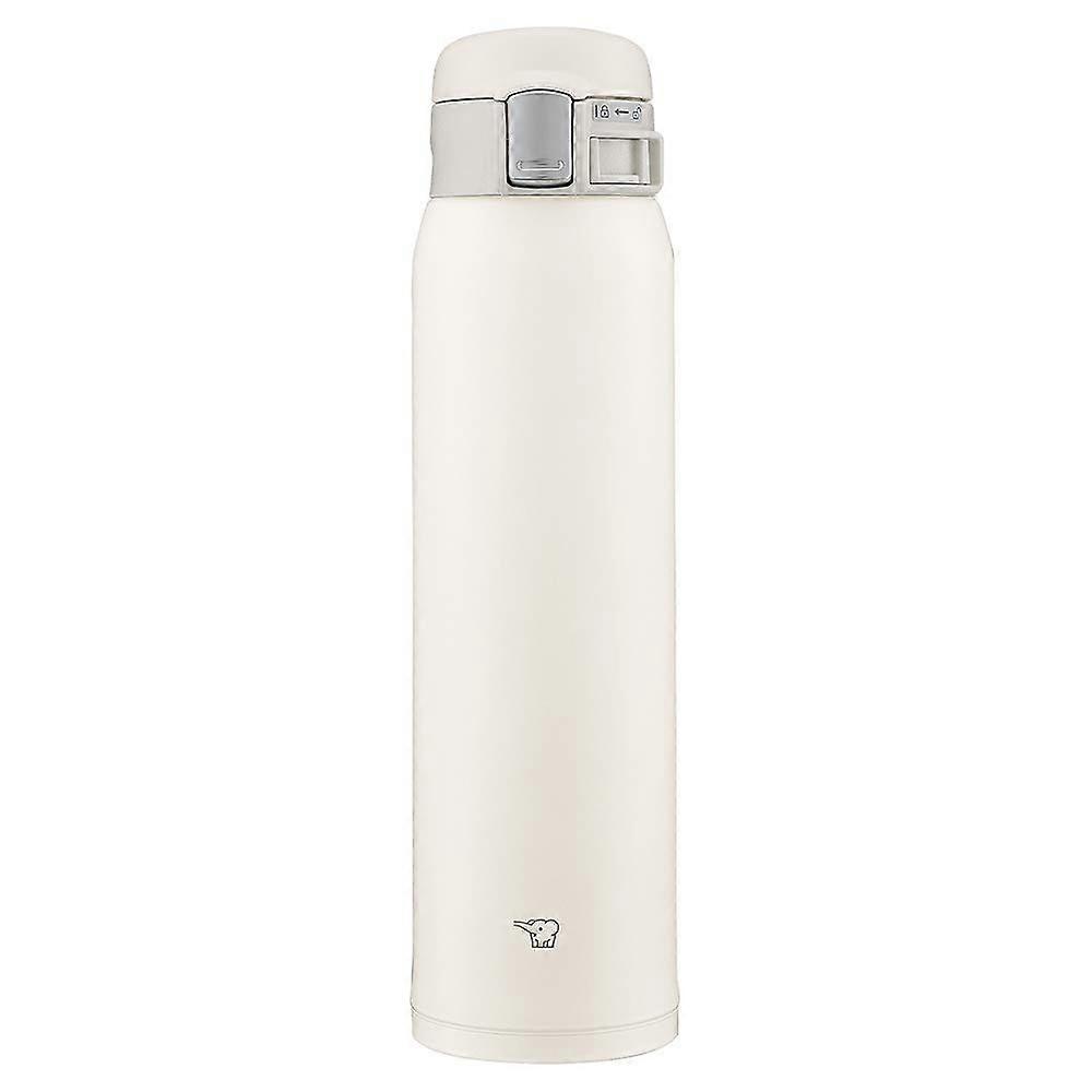 Stainless Steel Water Bottle with One-Touch Opening, 500ml Leak-Proof Direct Drinking Design in Matte Black