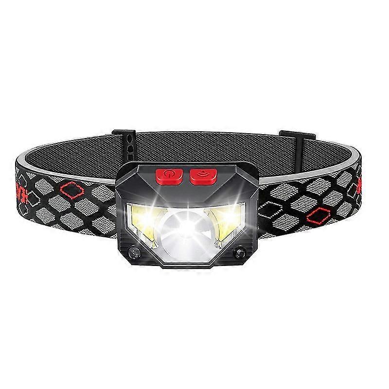 Headlamp Rechargeable, 1-pack Led Headlight 200 Lumens Usb Head Lamp Flashlight, Head Light, Waterproof Headlamps With Motion Sensor For Outdoors Camp