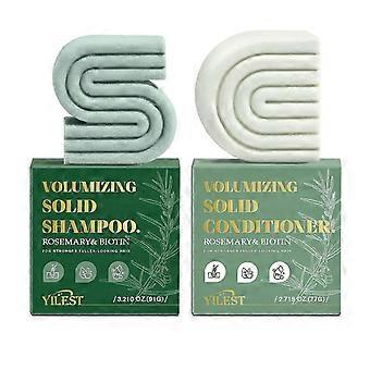 Rosmarin / Reis Biotin und Conditioner Bar Set zum Ausdünnen - Volume Bar Conditioner Bar für Männer und Frauen, Grün-1 Stück