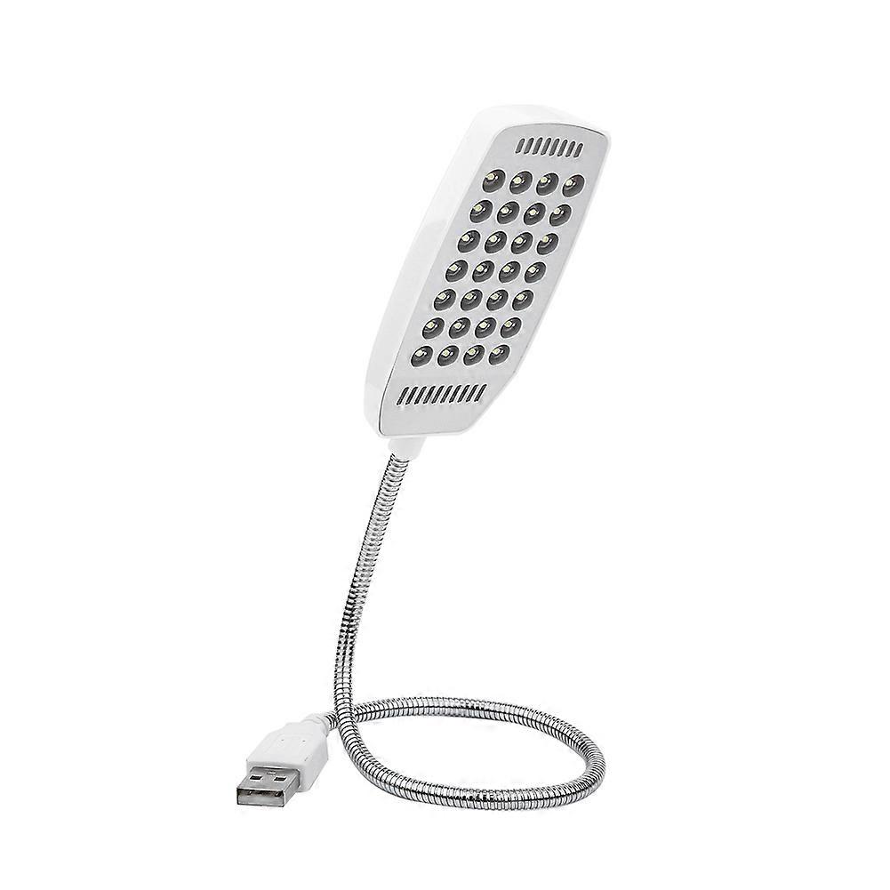 5V Flexible Gooseneck Mini USB 28 LED Portable Reading Light Computer Lamp With Switch White