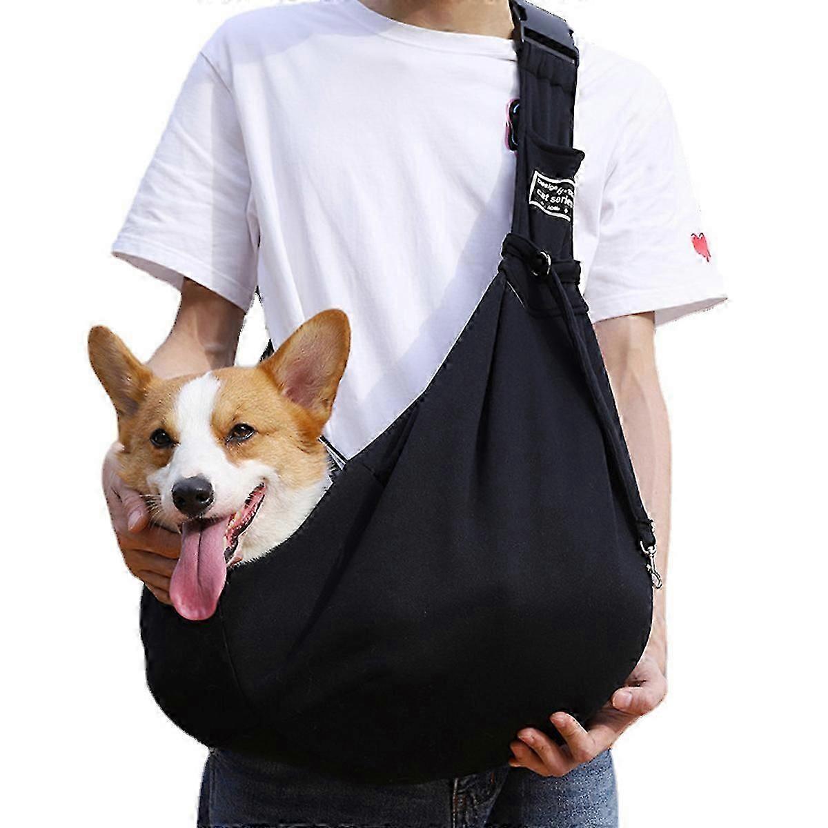 Dog carrier bag, adjustable, for pets walking, outdoor