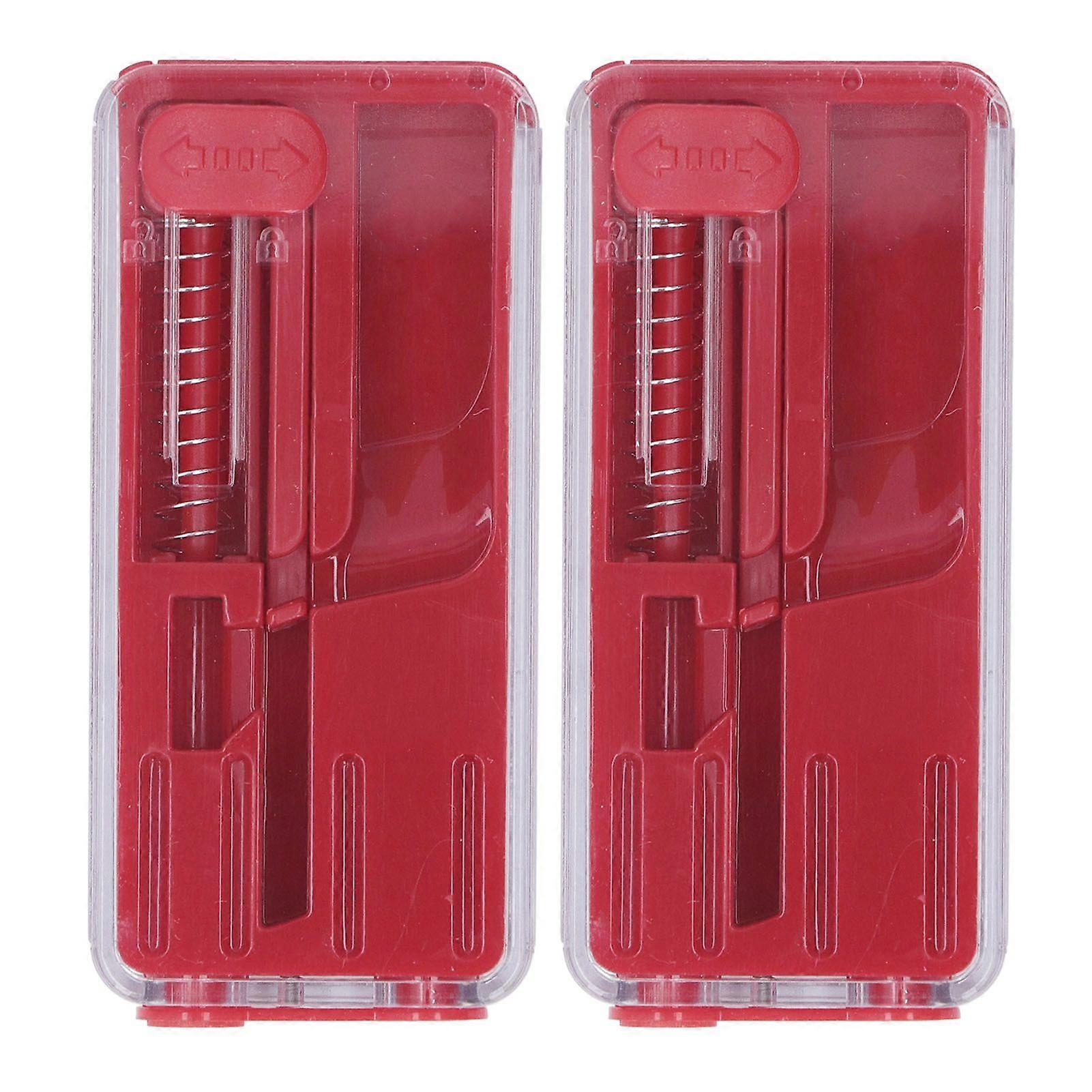 2PCS Cigarette Explosion Beads Pushers Peppermint Cigarette Bursting Beads Pusher Box DIY Smoking Tools Red