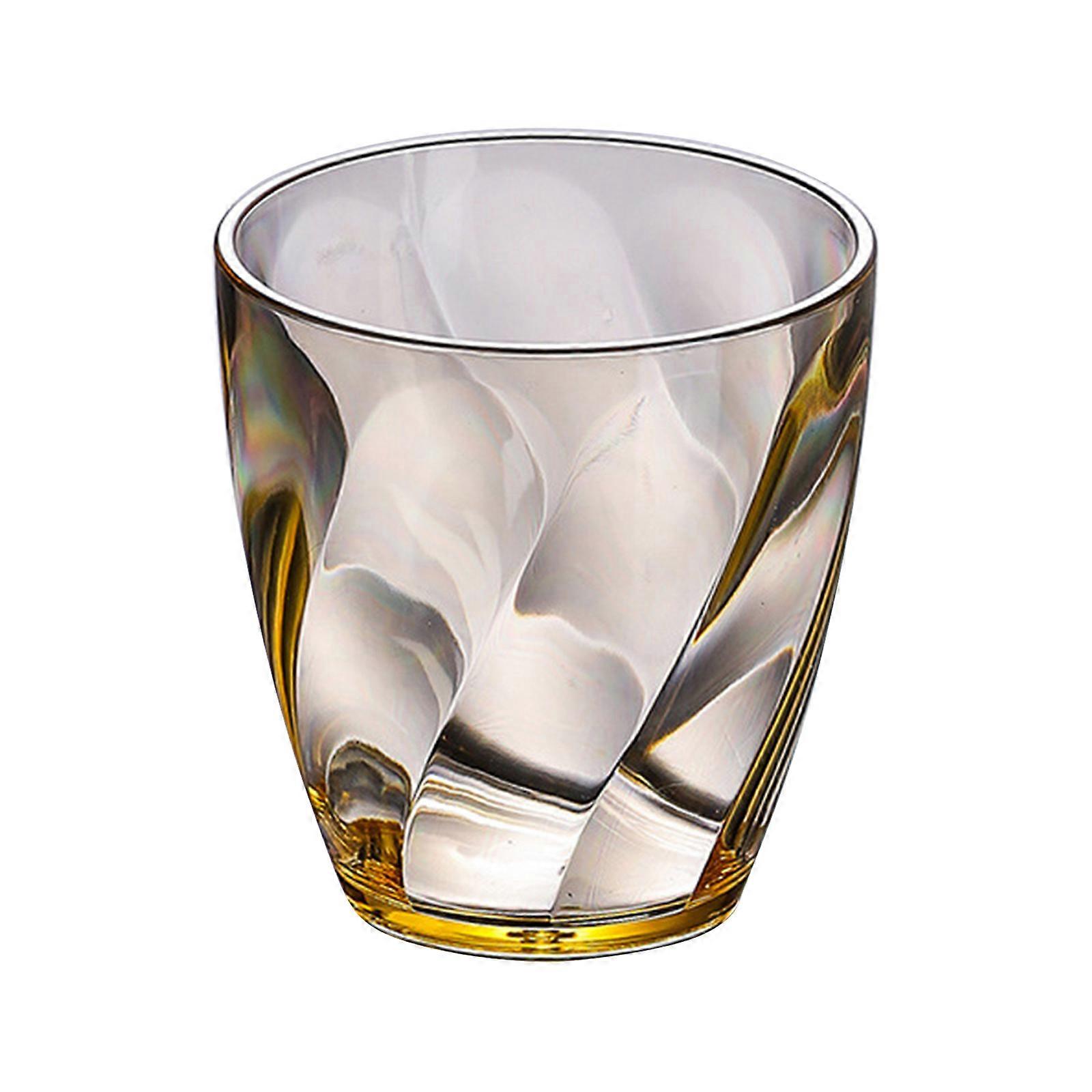 Verres en plastique incassables 310ml Gobelets d’eau incassables Réutilisable jus de fruits Bière Tasse à champagne pour bar Jaune clair