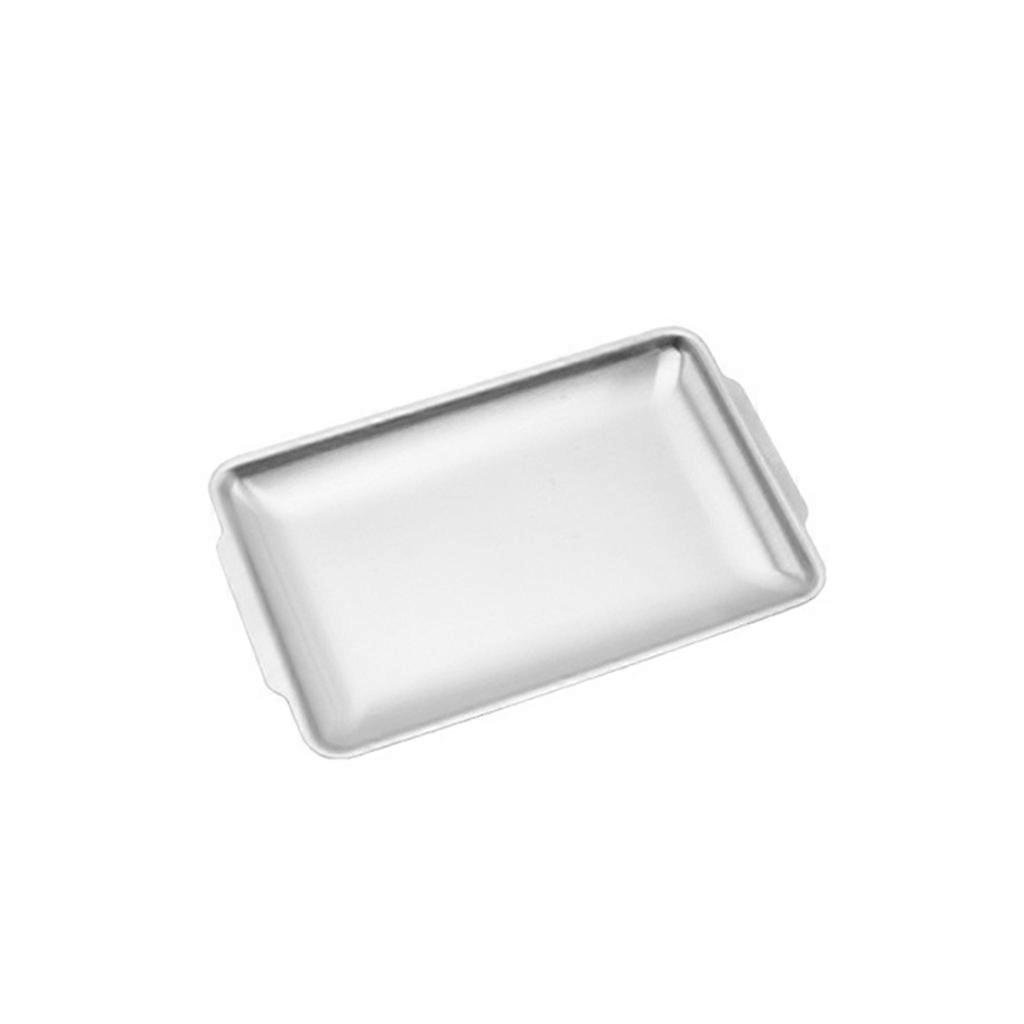 Cookie Baking Plates Rectangular Non Stick Plates Oven Chassis Baking Gadgets 2 Materials 3 Sizes and 2 Colors to Choose  Silver 304 S