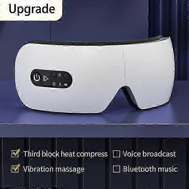 LED Eye mask Massager Airbag Hot Compress Bluetooth Music Eye Protection Relieve Fatigue Display Vibration Massage Instrument