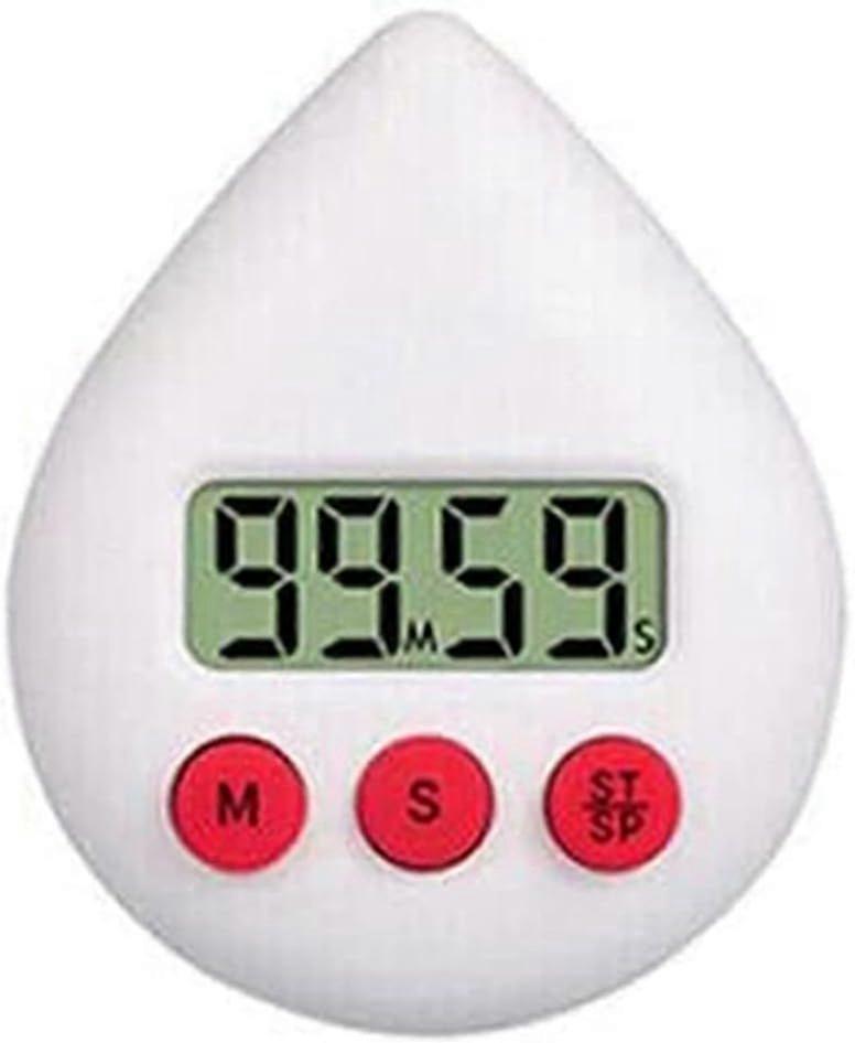 Waterproof Digital Bathroom Clock with Shower Timer, Temperature Humidity Visual Countdown Wall Clock, White