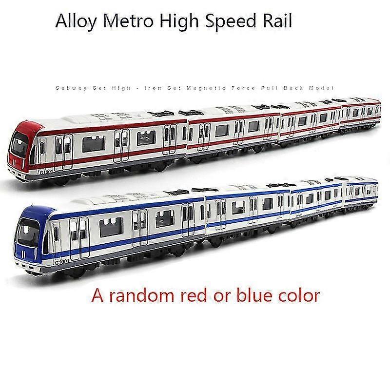 4stk/parti Alu Tog Model Højhastighedstog Metro Træk Magnetisk Legetøj Børn Legetøj Bil Model Legetøj Spor Tog Legetøj Til Børn Gave