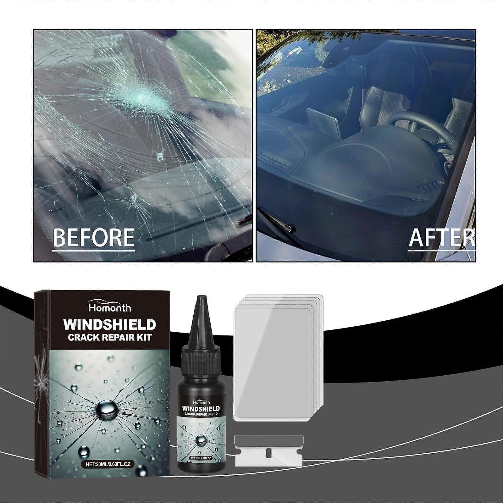 Ensemble de liquide de réparation de pare-brise avant de voiture pour la réparation des fissures, une vision claire et un voyage en toute sécurité 20ml