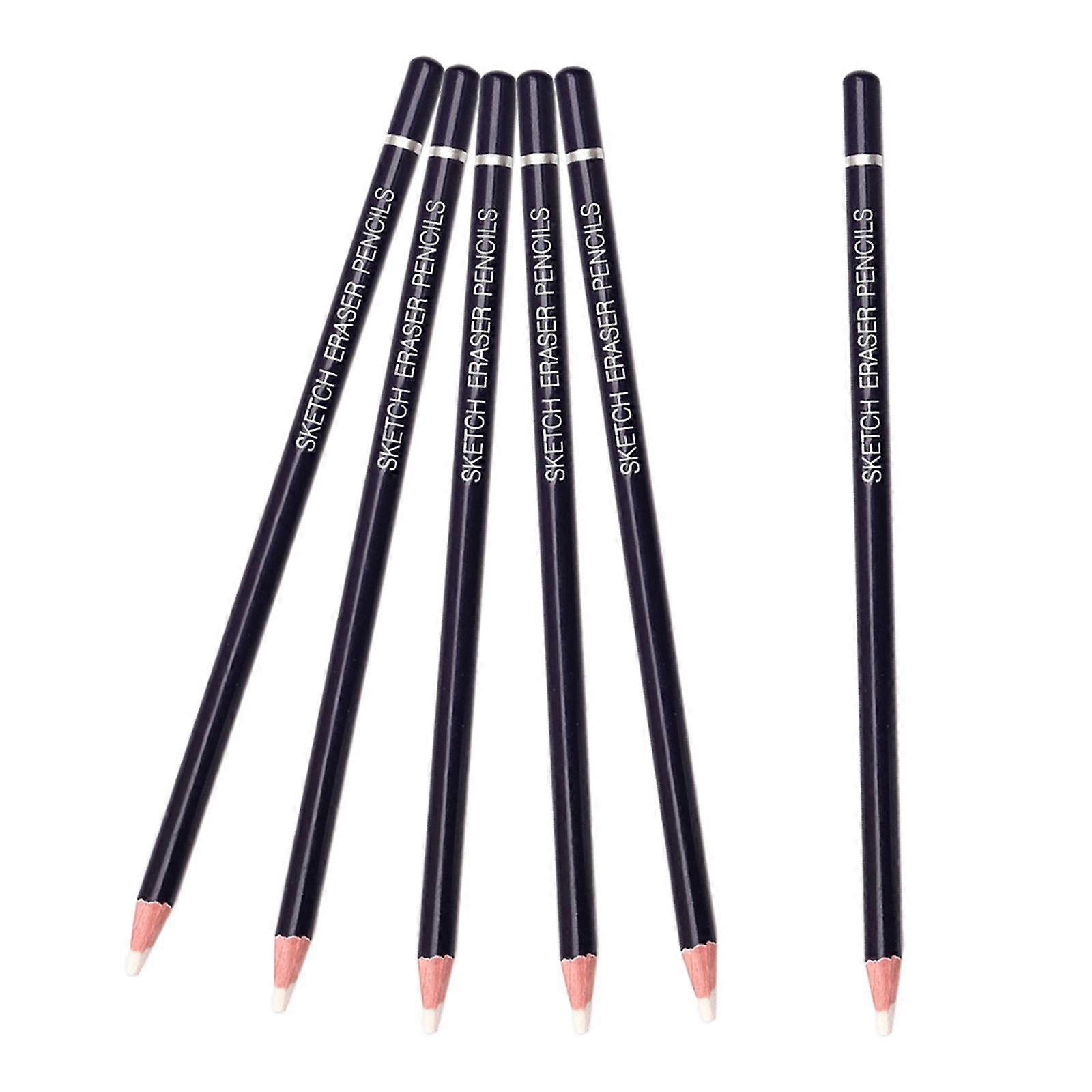 6pcs Eraser Pencil for Art Drawing Painting Sketch Writing