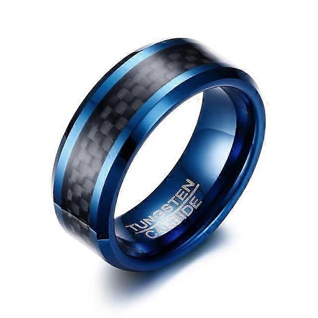 Férfi gyűrű volfrám-karbid gyűrű inlay szén évforduló esküvői zenekar férfiaknak uniszex parti ajándék divat ékszerek