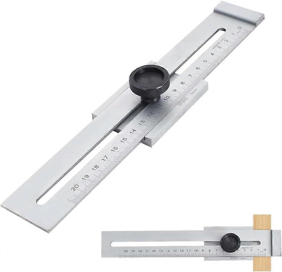 Scribing Marking Gauge, 200mm Measuring Range Stainless Steel Marking Gauge, Carpenter's Marking Gauge, Precision Line Gauge, Woodworking Measuring To
