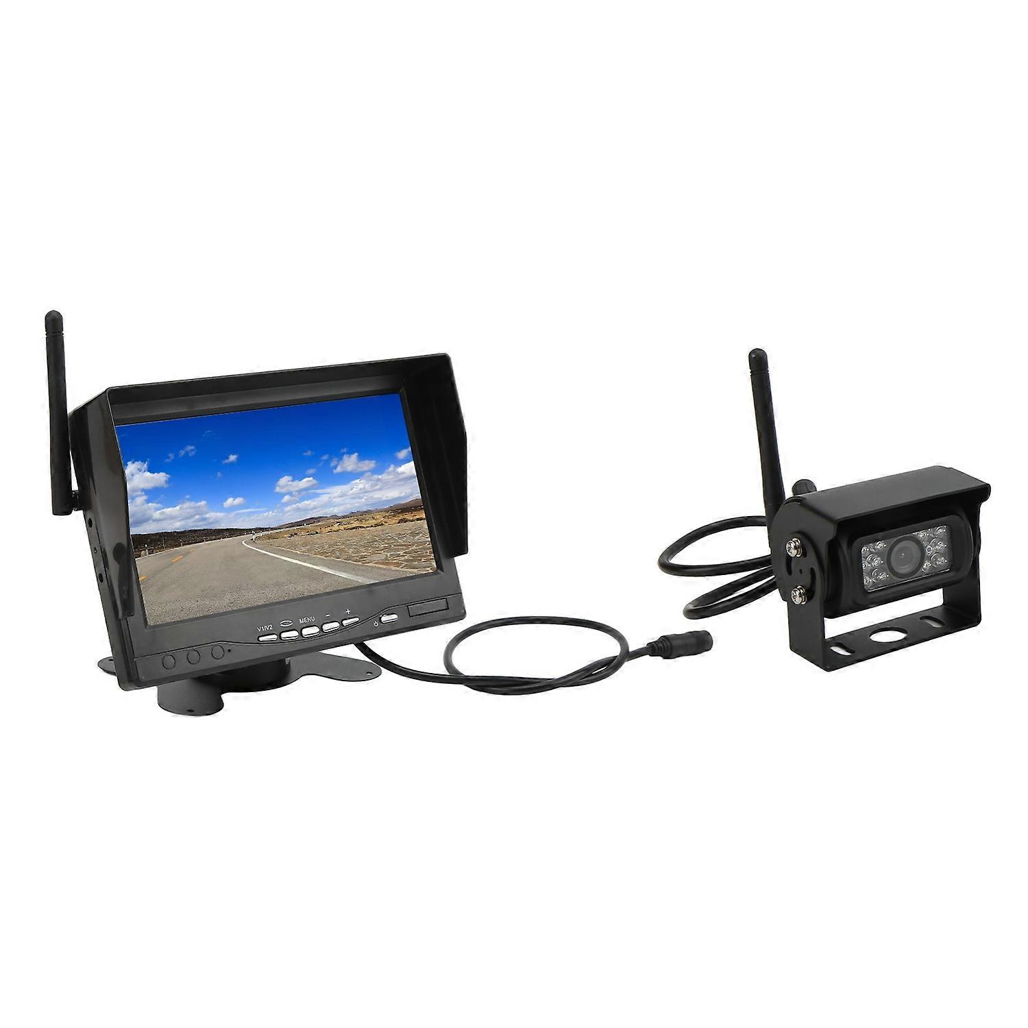 Wireless Backup Camera Kit 7in IPS Screen Wireless Reverse Camera Set for Truck Trailer RV Pickups C
