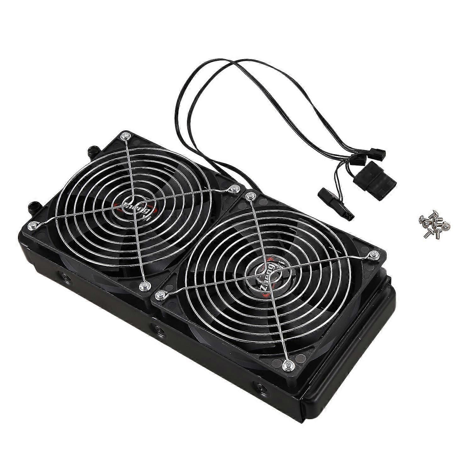 Aluminum 240mm 10 Pipe Water Cooling Cooled Row Heat Exchanger Radiator with Fan for CPU PC Water C