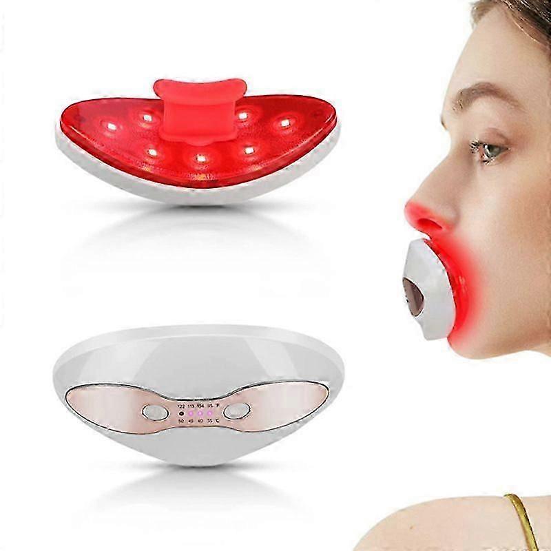 Machine de repulpation des lèvres à lumière rouge à LED, outil de beauté chauffant pour les lèvres et les yeux pour l’anti-âge, le lissage des rides des lèvres, le repulpement des lèvres et l’éclaircissement du cercle sombre