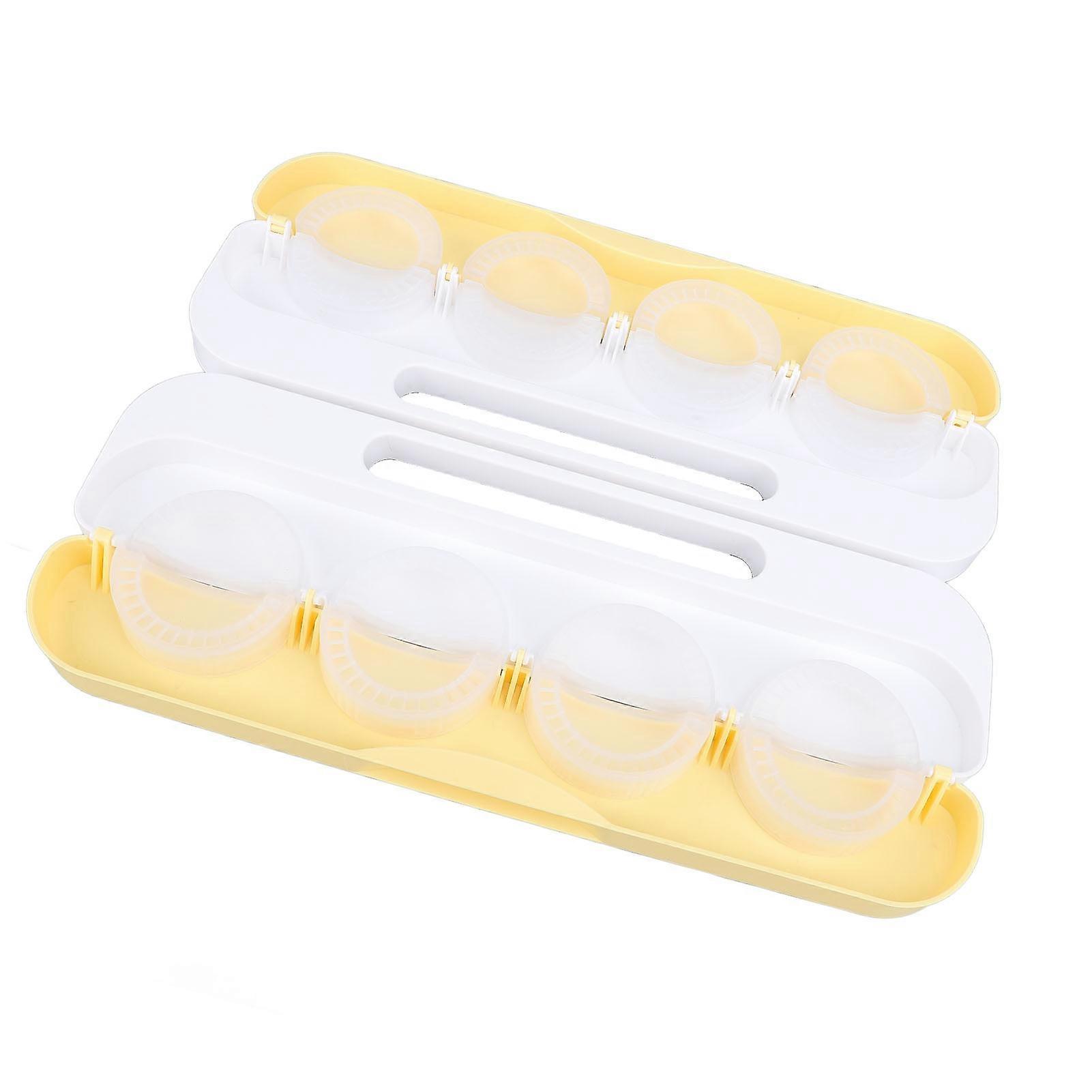 8 in 1 Dumpling Maker User Friendly Uniform Shape Dumpling Press with Spray Bottle for Home Gold 