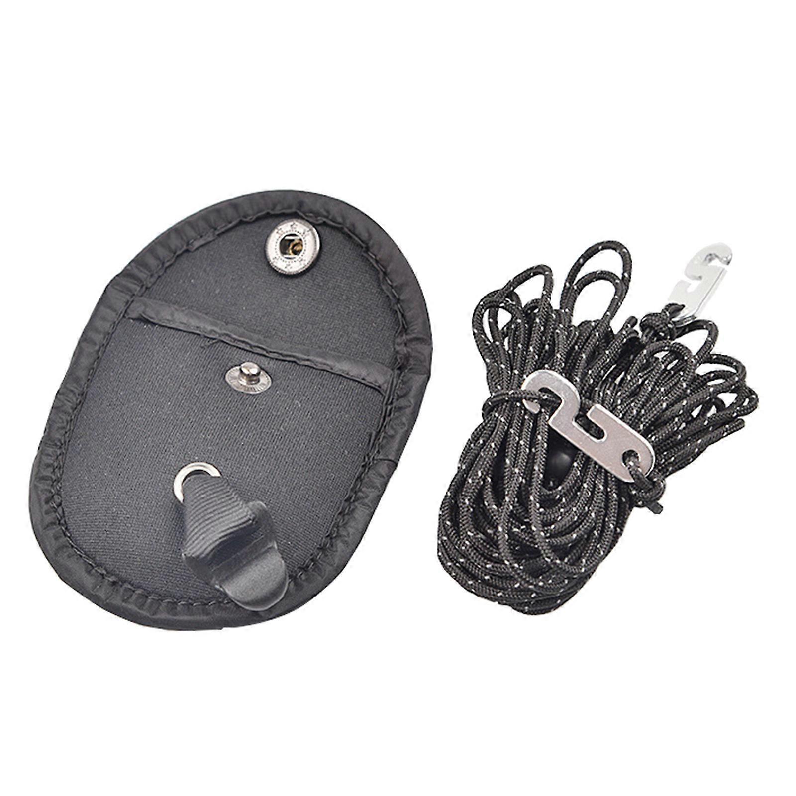 Portable Windproof Space Saving Laundry Clothesline Practical Travel Drying Rope Balcony Easy Install Camping Outdoors  Black