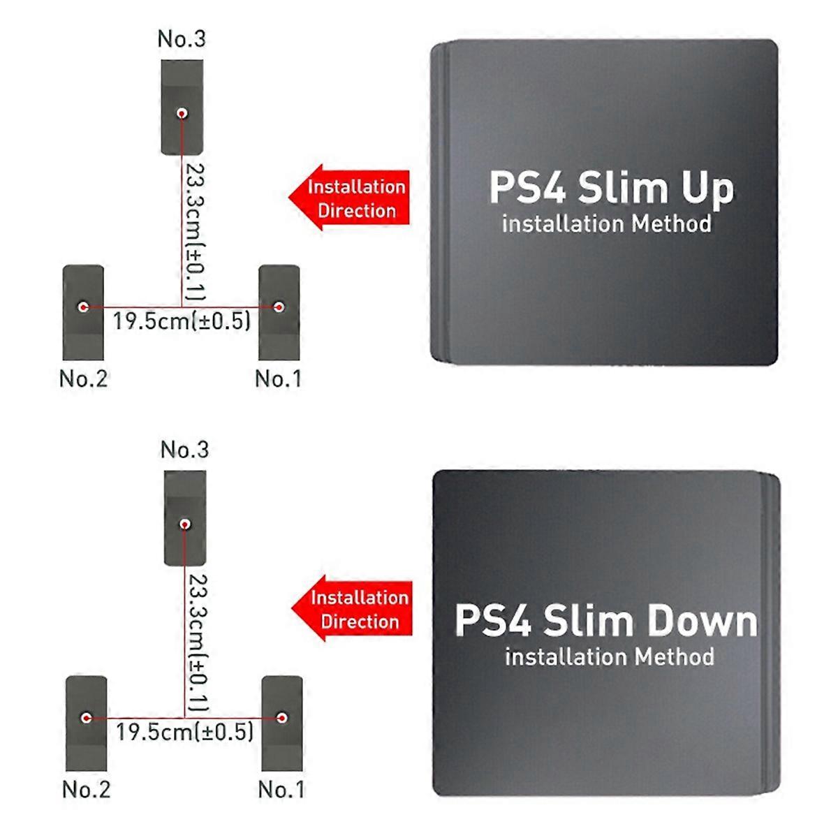 3Pcs/Set Wall Mount for Slim Host