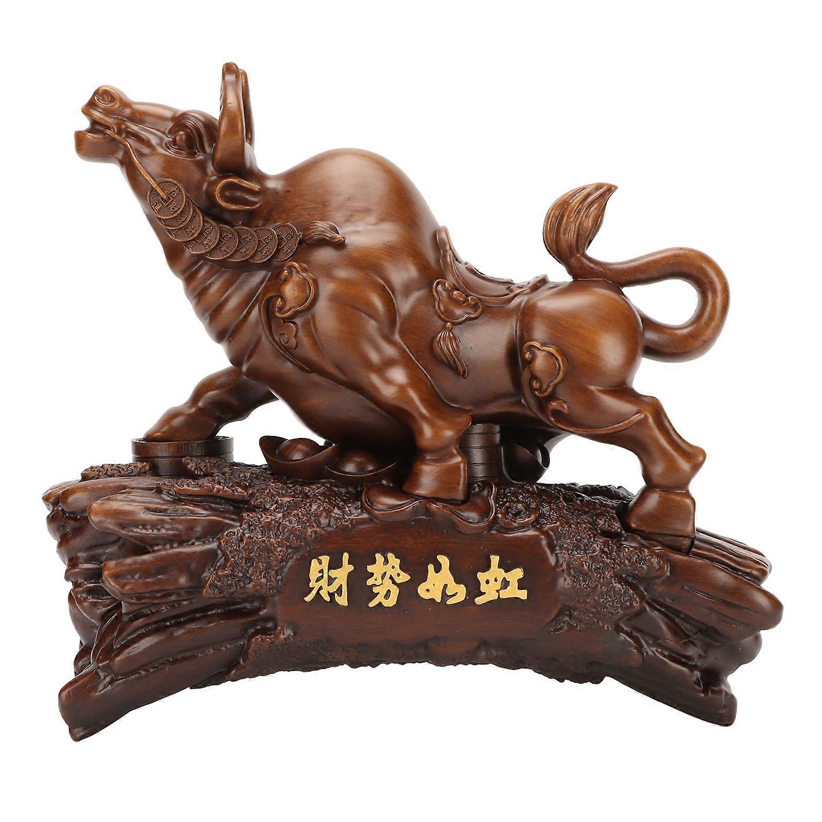 Bull Sculpture Ornaments Exquisite Details Smoother Lines Lucky Home Decorations for Living Rooms Study Rooms Offices