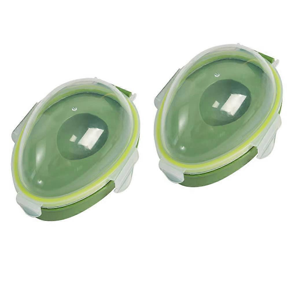 2 Pcs Avocado Keeper Fruit Storage Container for Kitchen Fridge Food Organizer