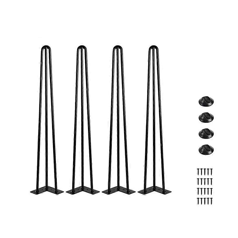 4 Pcs Black Table Legs for Home DIY Projects 24inch