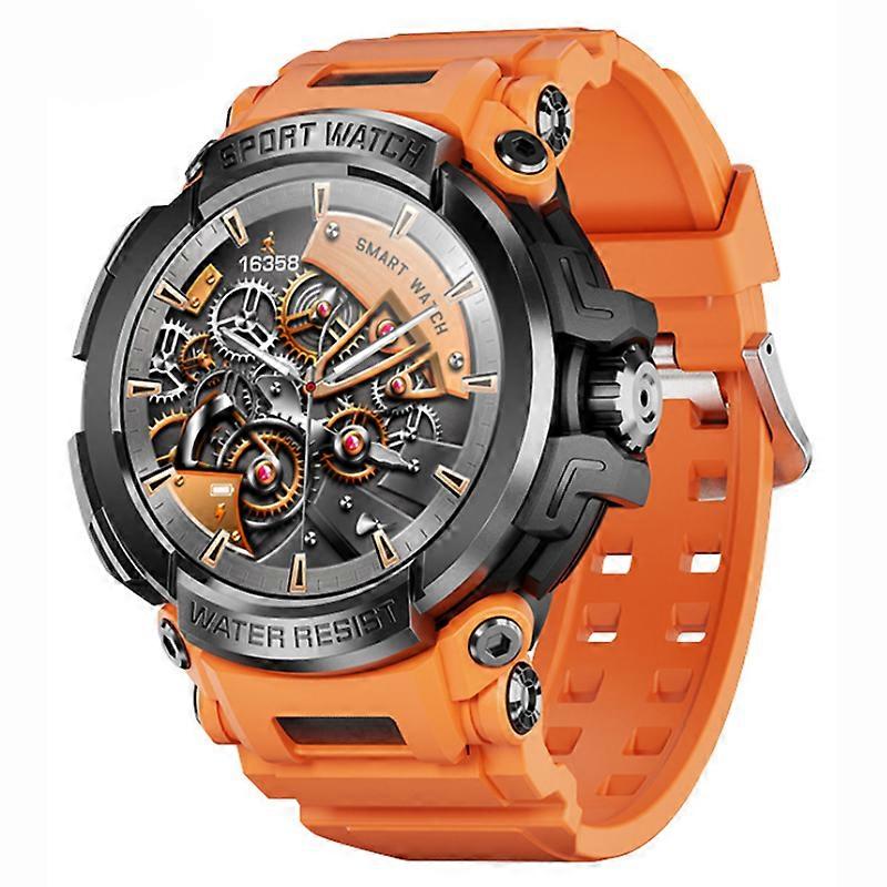 Smartwatch with Bluetooth HD Calling, Blood Oxygen and Heart Rate Monitoring, Sedentary Alerts, Health Tracking, and Multiple Sports Modes(Orange)